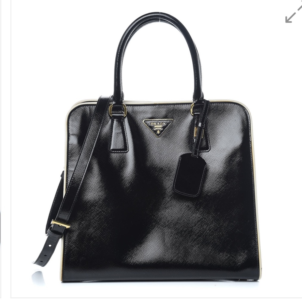 Authentic PRADA Saffiano Vernice Shopping Tote